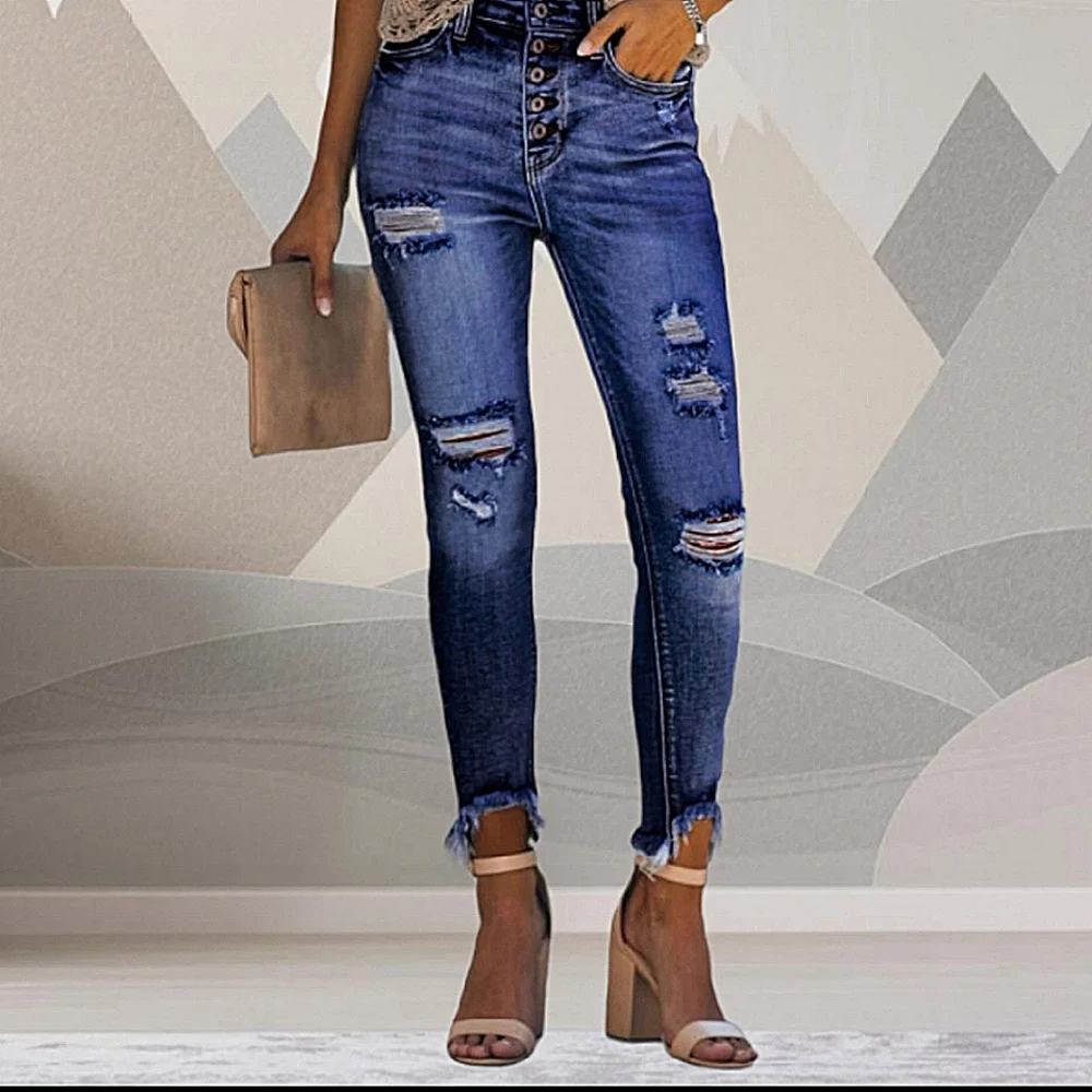 SKINNY HIGH RISE JEANS - Picture 1 of 11